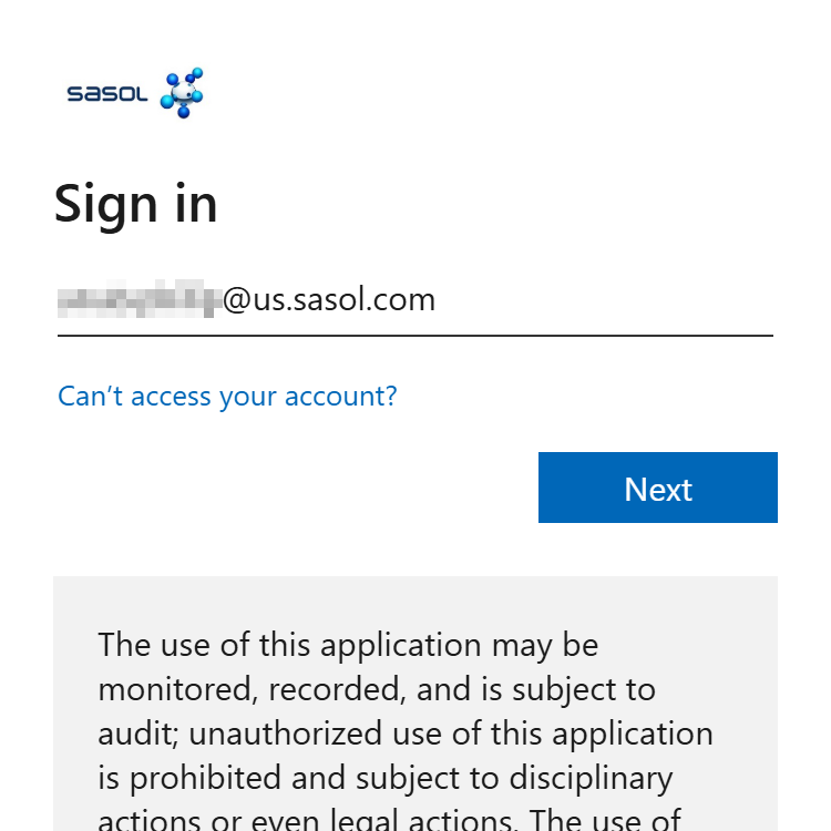 Screenshot of the 'Sign In' page